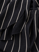 Women's Casual Retro Striped Color-Block Cotton-Linen Sleeveless Crew-Neck T-Shirt And Wide-Leg Pants Set ZMZ2656F6ZYY