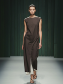 Women's Premium Old Money Style Cotton And Tencel Blend Sleeveless Maxi Dress ZMZ2994A0K