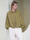 Women's Commuter Cotton Blend Long-sleeved Shirt ZMZ1994A0K