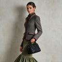 Women's French-style Stand-collar Slim-fit Tweed Jacket ZMZ1324J0XT