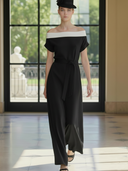 Women's Premium Vintage Tencel Blend Off-the-shoulder Maxi Dress ZMZ0568B6K