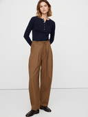 Women's Commuter Cotton And Linen Blend Trousers ZMZ1788A1K