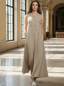 Women's High-end Old-money Style Cotton And Linen Blend Sleeveless Loose-fitting Dress  ZMZ1405B4K