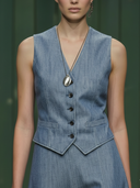 Women's French-style Elegant Tencel Cotton Vest And Skirt Set ZMZ2955A8K