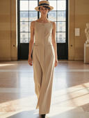 Women's Minimalist Commuter Cotton Blend Sleeveless Maxi Dress ZMZ1077B4K