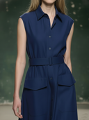 Women's Premium Minimalist Pure Cotton Sleeveless Maxi Dress ZMZ0293B6K