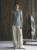 Women's Premium Elegant Cotton And Linen Blend Vest And Trousers Set ZMZ0244B8K