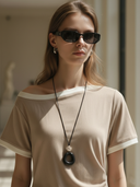 Women's Casual Minimalist Cotton Blend Short-sleeved Maxi Dress ZMZ0351B0K