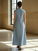 Women's Premium Minimalist Tencel Cotton Blend Sleeveless Maxi Dress ZMZ2947A8K