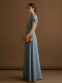 Women's Premium Elegant Style Cotton And Linen Blend Maxi Dress ZMZ2992A1K