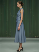 Women's French-style Elegant Tencel Cotton Vest And Skirt Set ZMZ2955A8K