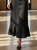 Women's High-end Old-money Style Cotton And Linen Blend Sleeveless Maxi Dress ZMZ2506B6K