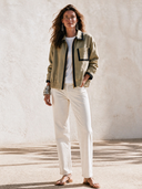Women's Classic Vintage Casual Twill Cotton Zip-Up Jacket With Collar ZMZ2628H0ZYY