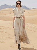 Women's Commuter-style Cupro Blend Maxi Dress ZMZ2076A3K