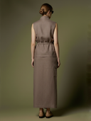 Women's Premium Old Money Style Linen Blend Vest And Skirt Set ZMZ2968A8K