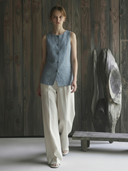 Women's Premium Elegant Cotton And Linen Blend Vest And Trousers Set ZMZ0244B8K