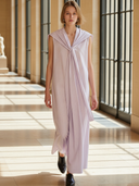 Women's Premium Commuter Cotton Blend Sleeveless Loose-fitting Maxi Dress ZMZ1465B4K