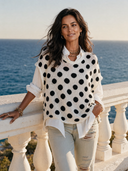 Women's Retro Casual Knitted Polka-Dot Pullover Vest ZMZ0159I3ZJY