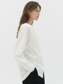 Women's Premium Simple Cotton Long-sleeved Shirt ZMZ2668A7K