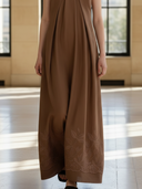 Women's High-end Old-money Style Pure Cotton With Embroidered Front And Hem Sleeveless Dress ZMZ2882B1K