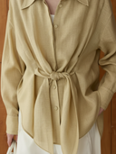 Women's French-style Elegant Tencel Blend Shirt ZMZ2628A5K