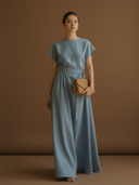 Women's Premium Elegant Style Cotton And Linen Blend Maxi Dress ZMZ2992A1K