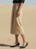 Women's Commuter-style Tencel Blend Skirt ZMZ1938A3K