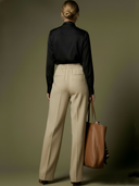 Women's Premium Old Money Style Tencel Blend Shirt And Cotton Trousers Set ZMZ2832A5K