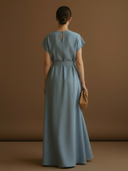 Women's Premium Elegant Style Cotton And Linen Blend Maxi Dress ZMZ2992A1K