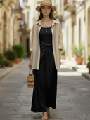 Women's Italian-style Romantic Shirt And Lyocell Dress Set ZMZ2761A1K