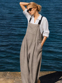 Women's Casual Loose Cotton Pocket Overalls ZMZ2164E2XT