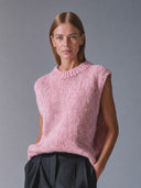 Women's Retro Casual Crew Neck Pullover Vest ZMZ2399G1ZJY