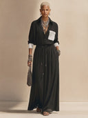 Women's Classic Cotton Long-Sleeve Shirt And Skirt Two-Piece Set ZMZ1043H4SWL