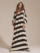Women's Loose Striped Casual Sporty Maxi Dress ZMZ0412H5XT