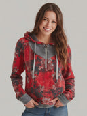 Women's Vintage-Style Casual Printed Washed Zip-Up Hoodie ZMZ0409H0ZJY