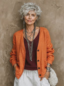 Women's Classic Casual Lightweight Cotton-Linen Single-Breasted Jacket ZMZ3141G5ZYY