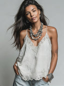 Women's Retro Casual Cotton Linen Lace Patchwork Sleeveless Tank Top ZMZ1005F6ZJY