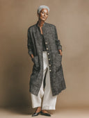 Women's Lightweight Textured Stand-Collar Cardigan Coat ZMZ1368H1XT