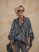 Women's American Retro Casual Zebra-Print V-Neck Sweater Vest ZMZ0712H3ZYY