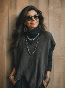 Women's Retro Casual Cotton Yarn Knitted Round Neck Sleeveless Pullover Vest ZMZ1162H0ZJY