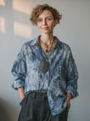Women's Vintage Casual Cotton-Linen Printed Long-Sleeve Loose Shirt ZMZ3050G2ZYY