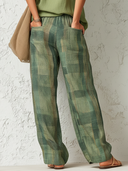 Women's Retro Casual Plaid Pants ZMZ2078E2ZJY